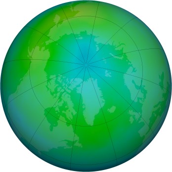 Arctic ozone map for 1982-10